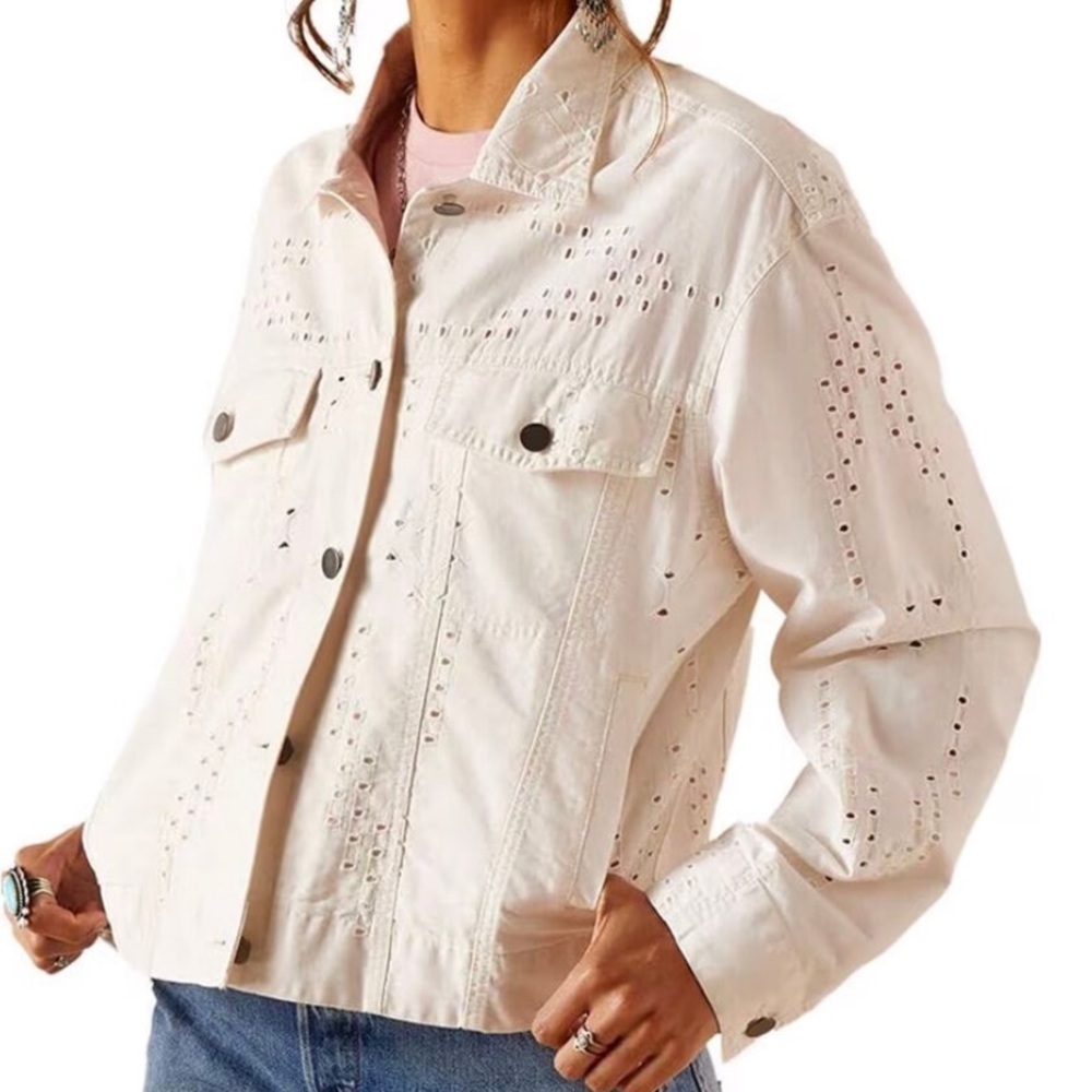 Ariat | “Love It” Eyelet Jacket in Cloud Dancer